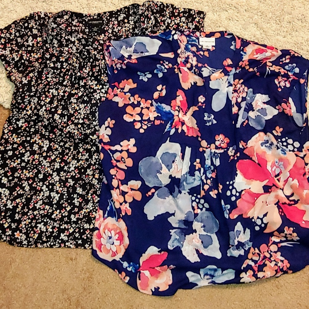 Bundle Liz Claiborne Floral Tops XL
